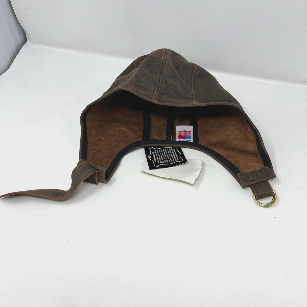 Henschel Hat Co. Men's Unlined Leather Helmet Hat Brown Size S/M NEW